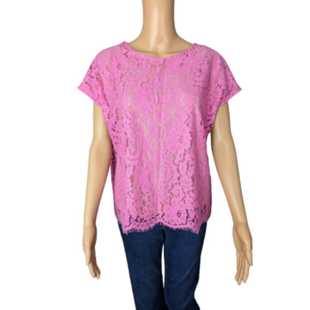 Robert Rodriguez Pink Lace Blouse 4